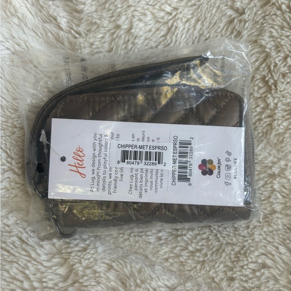 NWT Lug Chipper RFID Wristlet Wallet - Metallic Espresso - Picture 3 of 7